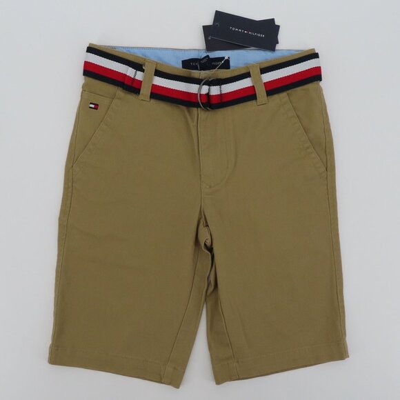 Tommy Hilfiger Boys 8 Tan Chino Shorts 9in Inseam Pockets Belt Loops NEW w/ Tags - Picture 8 of 9